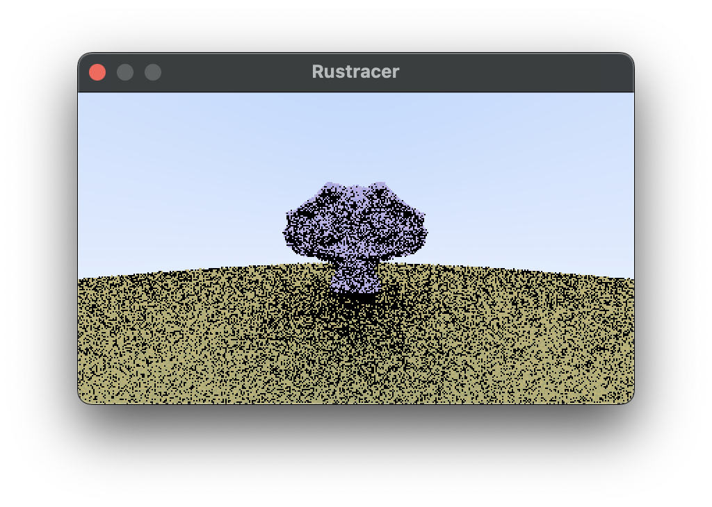 Noisy image of lilac monkey on a gold metallic ball